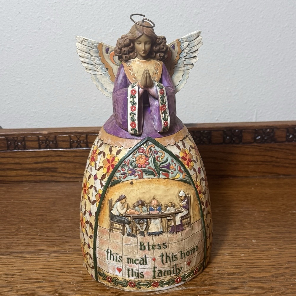 Jim Shore Angel 'A Prayer of Thankfulness' Heartwood Creek 8 1/2"Tall 4005280